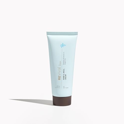 REvival Hand & Nail Cream - Deeply Moisturizing with Dead Sea Minerals, Jojoba, Argan & Aloe - Non-Greasy, Fast Absorbing, Nourishes & Protects Dry Hands & Nails 100ml | 3.4 oz by REvivalbyQUMRAN