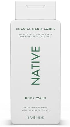 Native Body Wash Contains Naturally Derived Ingredients | For Women & Men, Sulfate, Paraben, & Dye Free Leaving Skin Soft and Hydrating | Coastal Oak & Amber 18 oz by Unknown