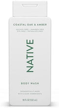 Native Body Wash Contains Naturally Derived Ingredients | For Women & Men, Sulfate, Paraben, & Dye Free Leaving Skin Soft and Hydrating | Coastal Oak & Amber 18 oz by Unknown
