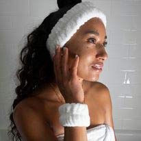 3 Piece - Original USA Spa Headband and Wrist Washband Face Wash Set - Reusable - Prevent Liquids from Spilling Down Your Arms -Birthday/Bridal Party/Skincare/Any Occasion Gift