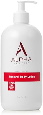 Alpha Skin Care Revitalizing Body Lotion, 12% Glycolic AHA, Simple & Effective Daily Moisturizer Hydroxy Acid, Hydrates & Exfoliates for Soft, Smooth Skin, Anti-Aging, 23 Oz by AlphaSkin