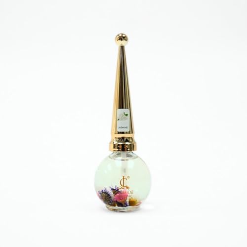 Gilded Garden Hydrating Cuticle Oil for Nails, Hydrating, Moisturizing, Scented Nail Oil Cuticle Care, Infused with Real Flowers, Made in USA, 0.5 fl. oz (0.5 fl oz, Jasmine) by Unknown