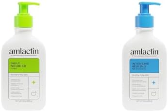 AmLactin Daily Moisturizing Lotion for Dry Skin (7.9 oz) and AmLactin Intensive Healing Body Lotion for Dry Skin (7.9 oz) by AmLactin