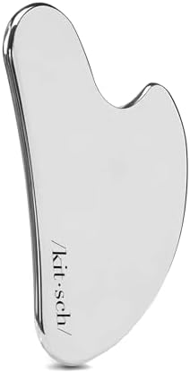Kitsch Stainless Steel Guasha Tool for Face - Silver - Image 4