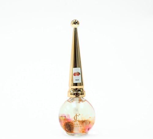 Gilded Garden Hydrating Cuticle Oil for Nails, Hydrating, Moisturizing, Scented Nail Oil Cuticle Care, Infused with Real Flowers, Made in USA, 0.5 fl. oz (0.5 fl oz, Peach) by Unknown