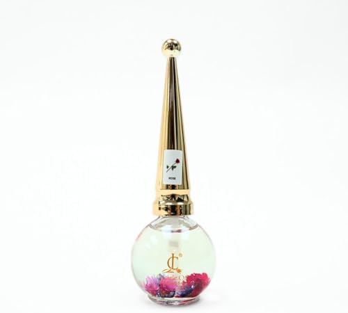 Gilded Garden Hydrating Cuticle Oil for Nails, Hydrating, Moisturizing, Scented Nail Oil Cuticle Care, Infused with Real Flowers, Made in USA, 0.5 fl. oz (0.5 fl oz, Rose) by Unknown