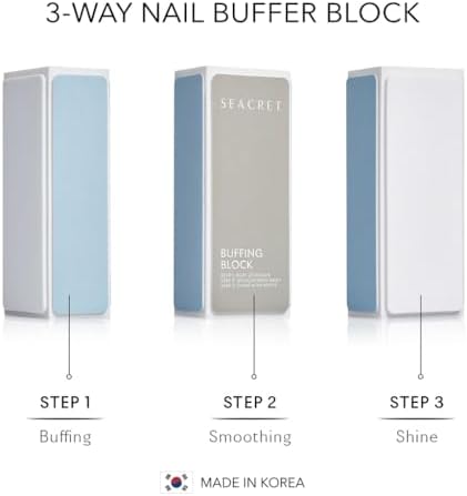 SEACRET Nail Care Collection – Dead Sea Mineral Manicure Kit with Nail File, 3-Way Buffer, Cuticle Oil, Body Lotion for DIY Home Manicure & Pedicure, Buffer Nail File, Nail Buffer, Nail Care Kit - Image 4
