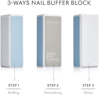 SEACRET Minerals From the Dead Sea Luxury Hand and Nail Care Spa Bundle - Mud Bar Soap (4.4 oz), Cuticle Oil (20 mL), Nail Buffing Block (Pack of 2) - 3-Piece Set - Image 5