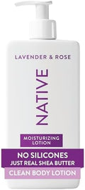 Native Body Lotion Contains Naturally Derived Plant-Based Moisturizers for Women and Men | Restores Dry Skin, Lavender & Rose, 16.5 fl oz by Native