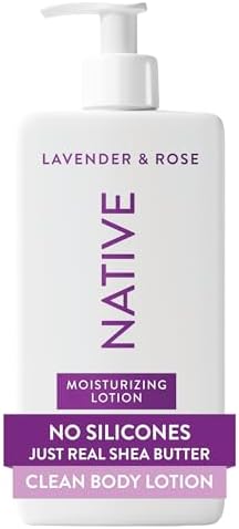Native Body Lotion Contains Naturally Derived Plant-Based Moisturizers for Women and Men | Restores Dry Skin, Lavender & Rose, 16.5 fl oz by Native
