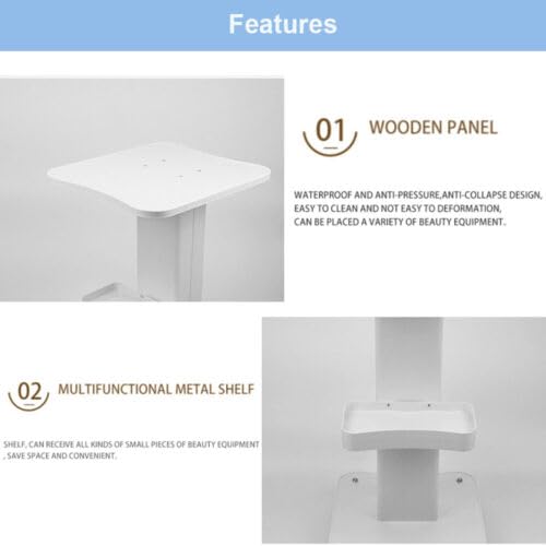 Beauty Trolley Professional Salon Spa Pedestal Rolling Cart Wheel Stand Storage Equipment Machine Organizer Tray For Ultrasonic Cavitation Rf Coloring Hair Mobile Holder Stylist Esthetician Facial