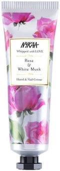 Hand and Nail Cream - Deeply Hydrates - Non-Greasy, Enriching for Hands - Woody Sensual Scent - Rose and White Musk - 1 oz by NykaaNaturals