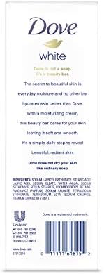 Dove Beauty Bar Gentle Cleanser for Softer and Smoother Skin with 1/4 Moisturizing Cream White More Moisturizing than Bar Soap, 3.75 oz, 14 Bars - Image 2