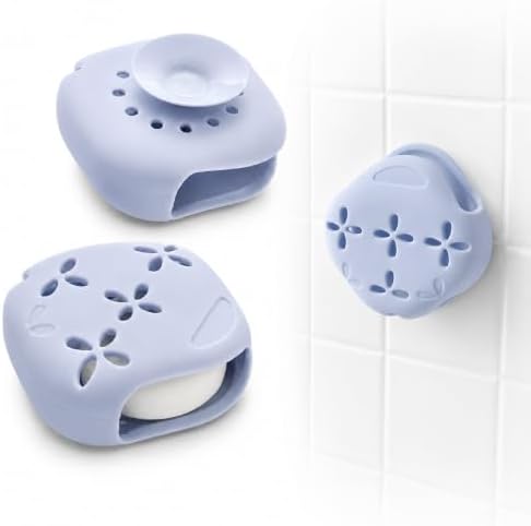 2-Pack Silicone Shower Steamer Holder with Suction Cups, 3.28 Inch Tray Set by Aodse
