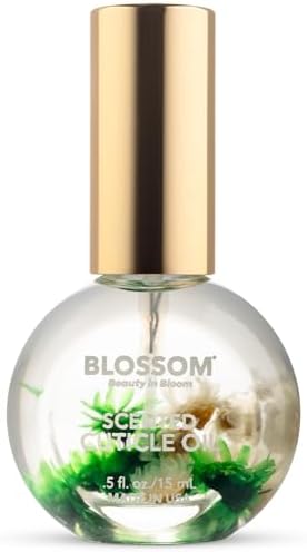 Blossom Cuticle Oil for Nails, Hydrating, Moisturizing, Scented Nail Oil Cuticle Care, Infused with Real Flowers, Made in USA, 0.5 fl. oz, Amazon Exclusive, Lemon Cookie by Blossom