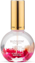 Blossom Cuticle Oil for Nails, Infused with Real Flowers, Rose, 0.92 fl. oz by Blossom