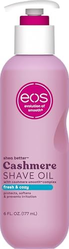 eos Cashmere Shave Oil- Fresh & Cozy, Moisturizing Shea Butter, 6 fl oz by eosproducts