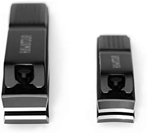 HAWATOUR Nail Clippers Set with Visibly Tin Case, Black - Image 3