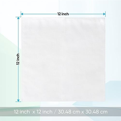 HOMEXCEL Microfiber Washcloths 12 Pack, Highly Absorbent and Soft Face Towel, Multi-Purpose White Wash Cloths for Bathroom, Hotel, Spa, Gym, and Kitchen, 12x12 Inch - Image 5
