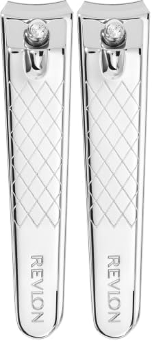 Revlon Mini Nail Clipper, Nail Care Tools, Curved Blade for Trimming & Grooming, Easy to Use (Pack of 2) by RevlonConsumerProductsCorp