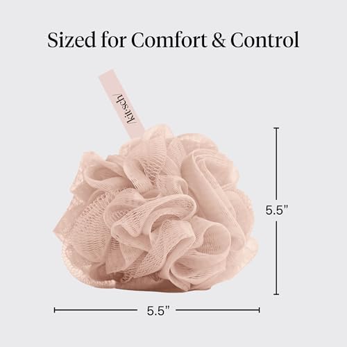Kitsch Shower Loofah – Soft Mesh Body Scrubber & Bath Sponge - 3pc Set - Image 3