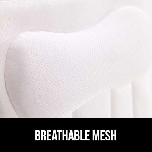 GORILLA GRIP Bath Pillow for Tub, 6 Strong Suction Cups, 4D Mesh, White - Image 5