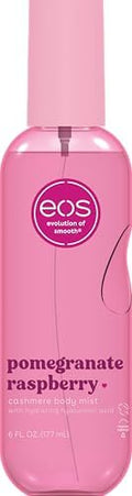 eos Cashmere Body Mist, Pomegranate Raspberry, body spray for women, hair mist, fruity, moisturizing, hyaluronic acid, glycerin, vegan, cruelty-free, 6 fl oz by eosproducts