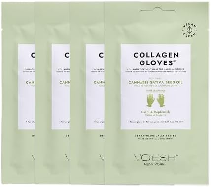 VOESH Collagen Gloves, Vegan Hand Masks, Moisturizing Hand Mask, Lotion Gloves, Hydrating Gloves, Hand Care, Spa Manicure Gloves, Dry Hand Treatment by Unknown