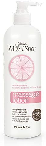 Gena Mani Spa Massage Lotion - Deep Moisturizing Body Lotion for Massages Therapy with Argan Oil, Massage Cream for Hands, Feet & Body, 16 fl oz by Gena
