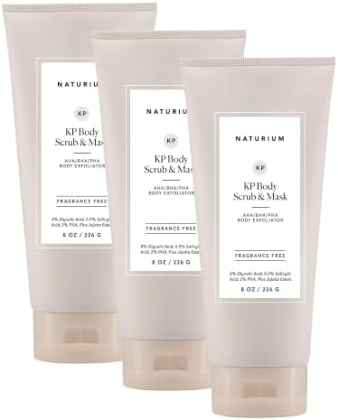 Naturium KP Body Scrub & Mask for Keratosis Pilaris, Bump Eraser Shower Scrub & Exfoliator for Skin, 8 oz (Pack of 3) by Naturium