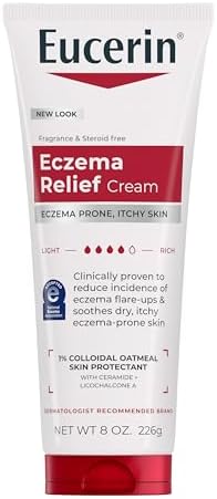 Eucerin Eczema Relief Body Cream, Colloidal Oatmeal Enriched, Steroid Free Eczema Cream, 8 OZ Tube (Pack of 12) by EucerinSkincare