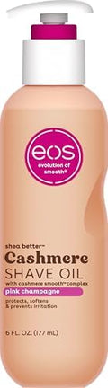 eos Cashmere Shave Oil- Pink Champagne, Moisturizing Shea Butter, 6 fl oz by eosproducts