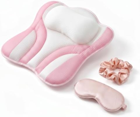 Pink White Bath Bathtub Pillows for Tub Head and Neck Pillow. - Image 2