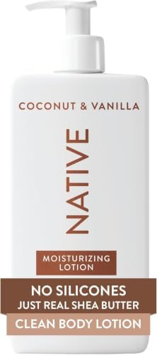 Native Body Lotion, Coconut & Vanilla, 48-Hour Hydration for Dry & Sensitive Skin, Made with Plant-Based Moisturizers like Shea Butter, Silicone_& Paraben Free, 16.5 fl oz (Pack of 6) by Native