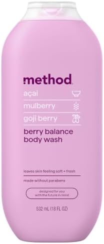 Method Body Wash, Berry Balance, 18 Fl Oz (Pack of 12) by method