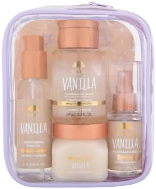 Tree Hut Vanilla Everything Shower Gift Set, 4 Piece Kit, Travel Size (Pack of 12) by TreeHut