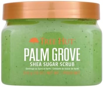 Tree Hut Palm Grove Body Scrub, Exfoliating Sugar Scrub, Vegan, 18 Ounce (Pack of 12) by TreeHut