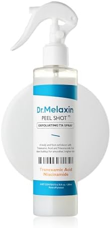 Dr.Melaxin Peel Shot Exfoliating TX-Spray 6.76 fl.oz - 99% Tranexamic Acid and Niacinamide Body Exfoliator Spray for Uneven Skin Tone, AHA PHA Body Peel for Rough Skin, K-Beauty Body Brightening by DrMelaxin