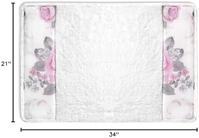 Zahari Home Michelle Bathroom Rug Luxury Bath Rug Washable Beautiful Shower Mat Unique Design Stylish Non Slip Shower Mat Floral Rug Bath Shower Tub Decor - Image 5