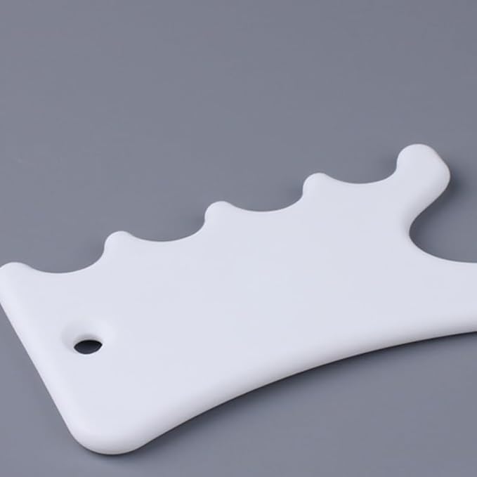 Healifty Gua Sha Board Scraping Massage Tool Ceramic Guasha Facial Board Plates Anti Aging Anti Wrinkle for SPA Relaxing Meditation 1pc