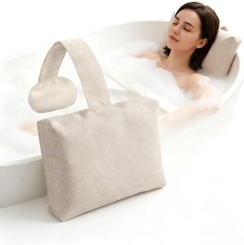 1-Pack Soft Pillow for hot tub, Clawfoot Tub & Chaise Lounge, Must Have Neck Pillow Bath Waterproof Essential Accessories for Big Soaking Tub, Patio recliner, Pool Lounger Chair, Fathers Day Dad Gifts by Vanstormy