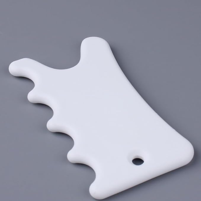 Healifty Gua Sha Board Scraping Massage Tool Ceramic Guasha Facial Board Plates Anti Aging Anti Wrinkle for SPA Relaxing Meditation 1pc