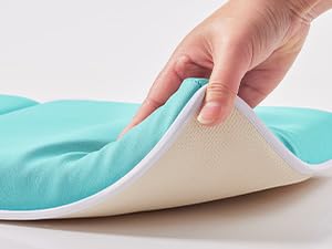 Baby Bath Kneeler and Elbow Rest Pad Set,Bath Kneeling Pad Thick Soft Quick Dry Bathtub Mat for Bathing Time,Baby Essentials Memory Foam with Toys Organizer Gifts for Parents,Green