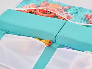 Baby Bath Kneeler and Elbow Rest Pad Set,Bath Kneeling Pad Thick Soft Quick Dry Bathtub Mat for Bathing Time,Baby Essentials Memory Foam with Toys Organizer Gifts for Parents,Green