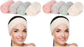Whaline 8 Pack Spa Facial Headband, Pea Green, Pink, Beige, Light Gray by Whaline