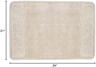 Zahari Home Rose Vine Bathroom Rug Luxury Bath Rug Washable Beautiful Shower Mat Unique Design Stylish Beige Bath Bath Rug Shower Tub Decor - Image 4
