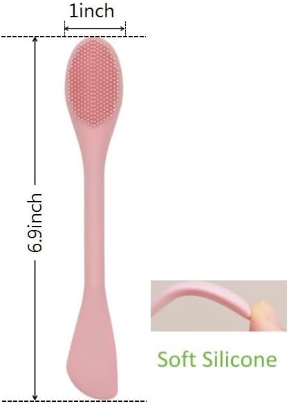 Silicone Cleansing Brush 2pcs(Pink),Mask Applicator and Skincare for Pore Cleansing，Exfoliating Face Scrubber,Makeup Removal Brush