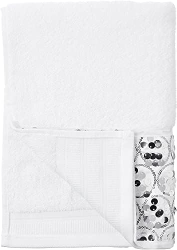 Zahari Home Sinatra Modern Bathroom Towel Set - 3 Piece Luxury Contemporary Decor Bling White Bath Towel Sets Soft, Plush and Highly Absorbent - Image 5