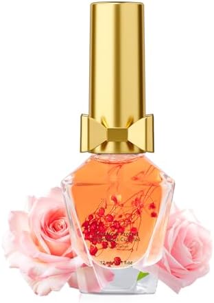 JIASHENG Cuticle Oil, Cuticle Nail Oil Infused with Real Flowers, Rose 12ml by JiashengDirect
