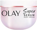 Olay Super Serum Body Cream for Dry Skin, 24hr Long Lasting Hydration, 5+ Ingredient Serum Complex for Bright Even Firm Luminous Skin, Sweet Vanilla & Soft Wood Scent,10 Fl Oz (Pack of 12) by Olay